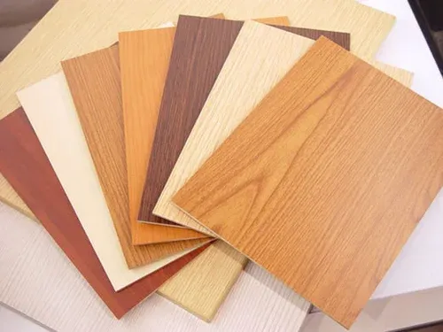 Plywood boards stacks for construction